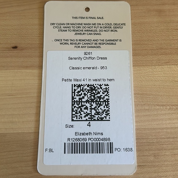 Revelry Classic Emerald 953 Serenity Chiffon Dress - Picture 6 of 6